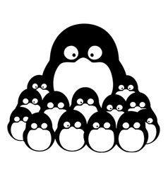 Cute Penguins With Baby Penguin Family