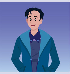 Fashionable Man Cartoon Male Characters