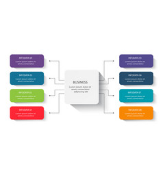 Rectangle Concept For Infographic With 8 Steps