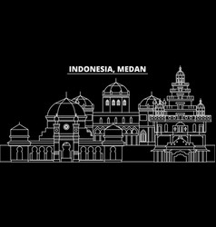 Medan Silhouette Skyline Indonesia