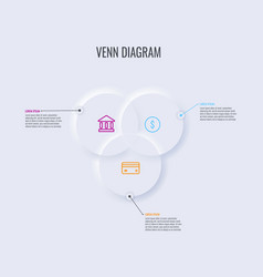 Neumorphic Venn Diagram Business Chart