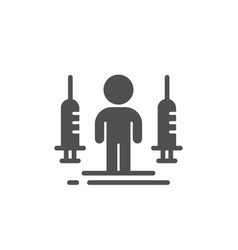 Coronavirus Two Injections Simple Icon Corona