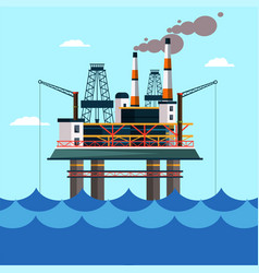 Offshore Oil Rig Flat