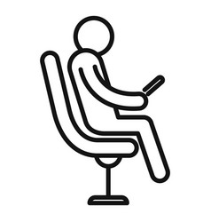 Seating Chair Icon Outline Waiting Area