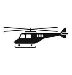 Sky Rescue Helicopter Icon Simple Sea