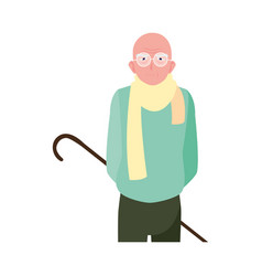 Elderly Man Wearing Stylish Clothes