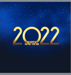 Golden New Year 2022 Text On Royal Blue Background