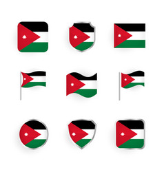 Jordan Flag Icons Set