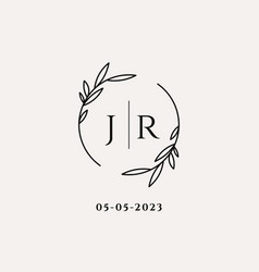 Letter Jr Wedding Monogram Logo Design