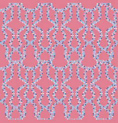 Blue Pink Seaweed Seamless Pattern