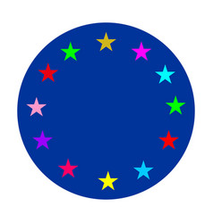 European Union Circle Gay Flag Or Lgbt