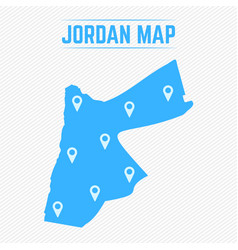 Jordan Simple Map With Map Icons