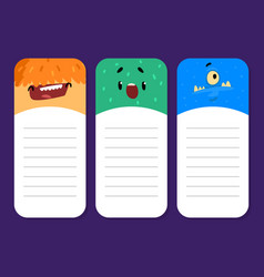 Notepad Page With Cartoon Monster Character