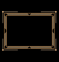 Art Deco Frame Vintage Linear Border Design