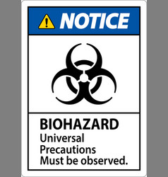 Biohazard Notice Label Universal