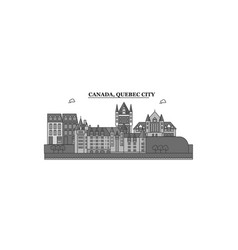 Canada Quebec City City Skyline Isolated