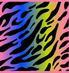 Eneon Rainbow Tiger Abstract Print