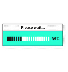 Retro Popup Window With Progress Bar Interface