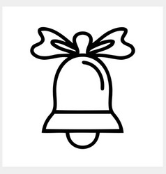 Christmas Bell With Ribon Clip Art Isolated Xmas