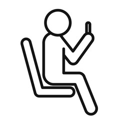 Female Person Icon Outline Waiting Area