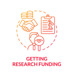 Getting Research Gradient Funding Concept Icon