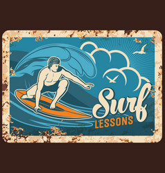 Surf Lessons Rusty Metal Plate Surfing Education