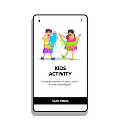 Kids Activity And Funny Leisure Play Time