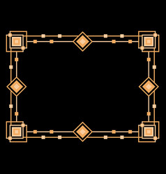 Art Deco Frame Vintage Linear Border Design