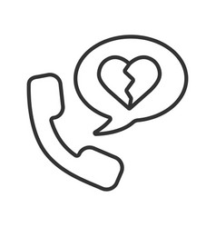 Breakup Phone Linear Icon