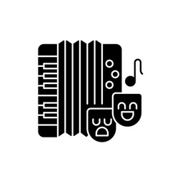 Comedy Music Black Glyph Icon