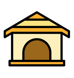 Doggy House Icon Flat