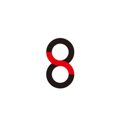 Number 2 And 8 Geometric Symbol Simple Logo