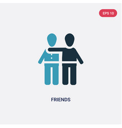 Two Color Friends Icon From People Concept