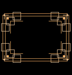 Art Deco Frame Vintage Linear Border Design