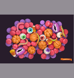 Halloween Candy 3d Cartoon Background