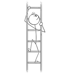 Person Climbing The Ladder Cartoon Stick Figure