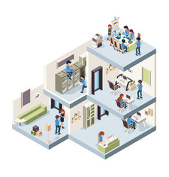 Business Office Isometric Corporate Building