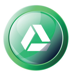 Google Drive Green Logo Button With A Round Frame