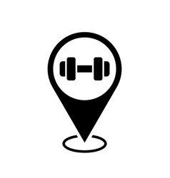 Gym Location Map Pointer Weight Icon