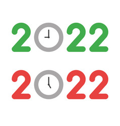 New Year 2022 Concept Clock Instead Of Zero