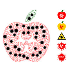 Infected Apple Polygonal Mesh Pictograph