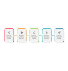 Rectangle Concept For Infographic With 5 Steps