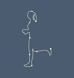 Running Lady Silhouette