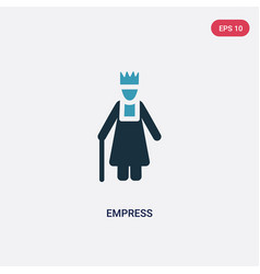 Two Color Empress Icon From People Concept