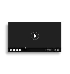 Black Video Player Template Mockup Design