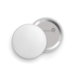 Blank Glossy Metallic 3d Pin Badge Of Circular