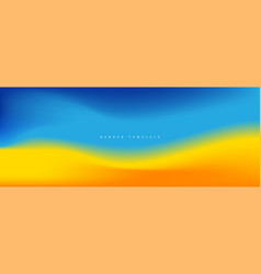 Abstract Blue Yellow Banner Background