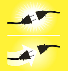 Electric Plug And Outlet Socket Unplugged