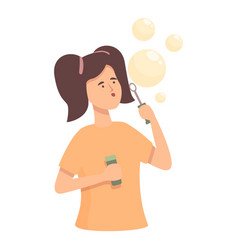 Play Blowing Bubbles Icon Cartoon Kid Soap