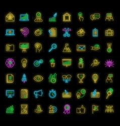 Startup Icons Set Neon